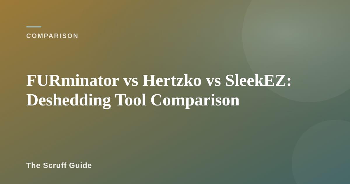 Three deshedding tools laid out for comparison